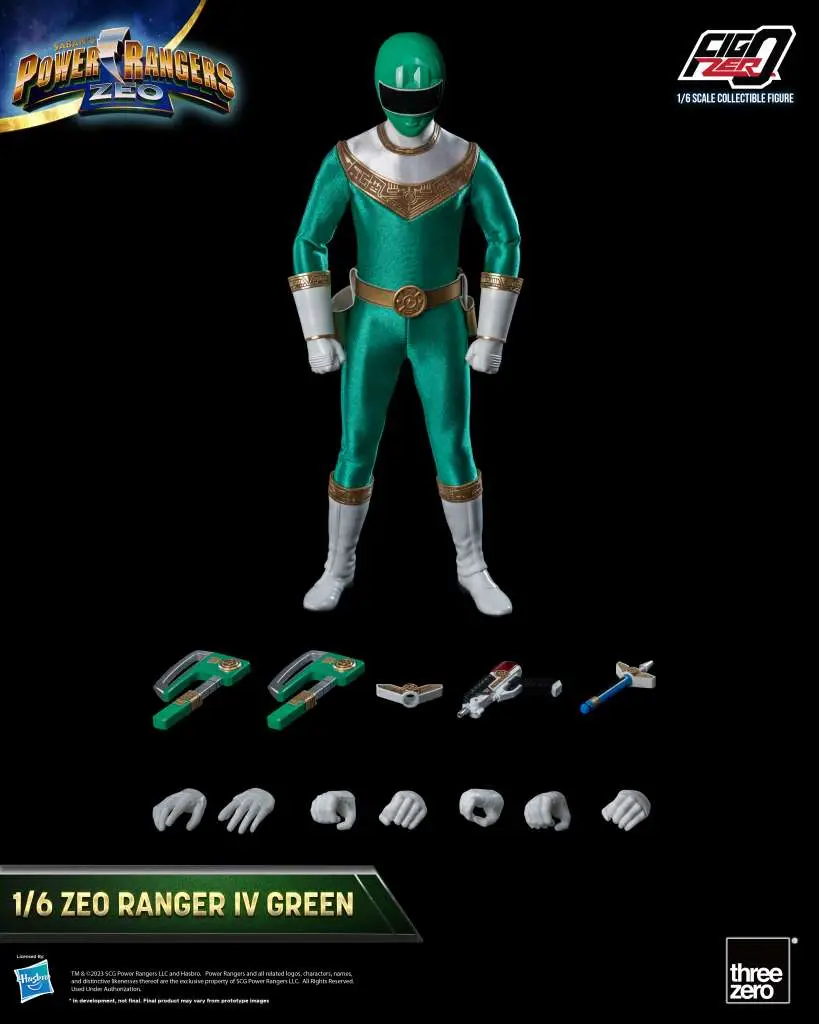 power rangers zeo ranger iv green 1/6 figure