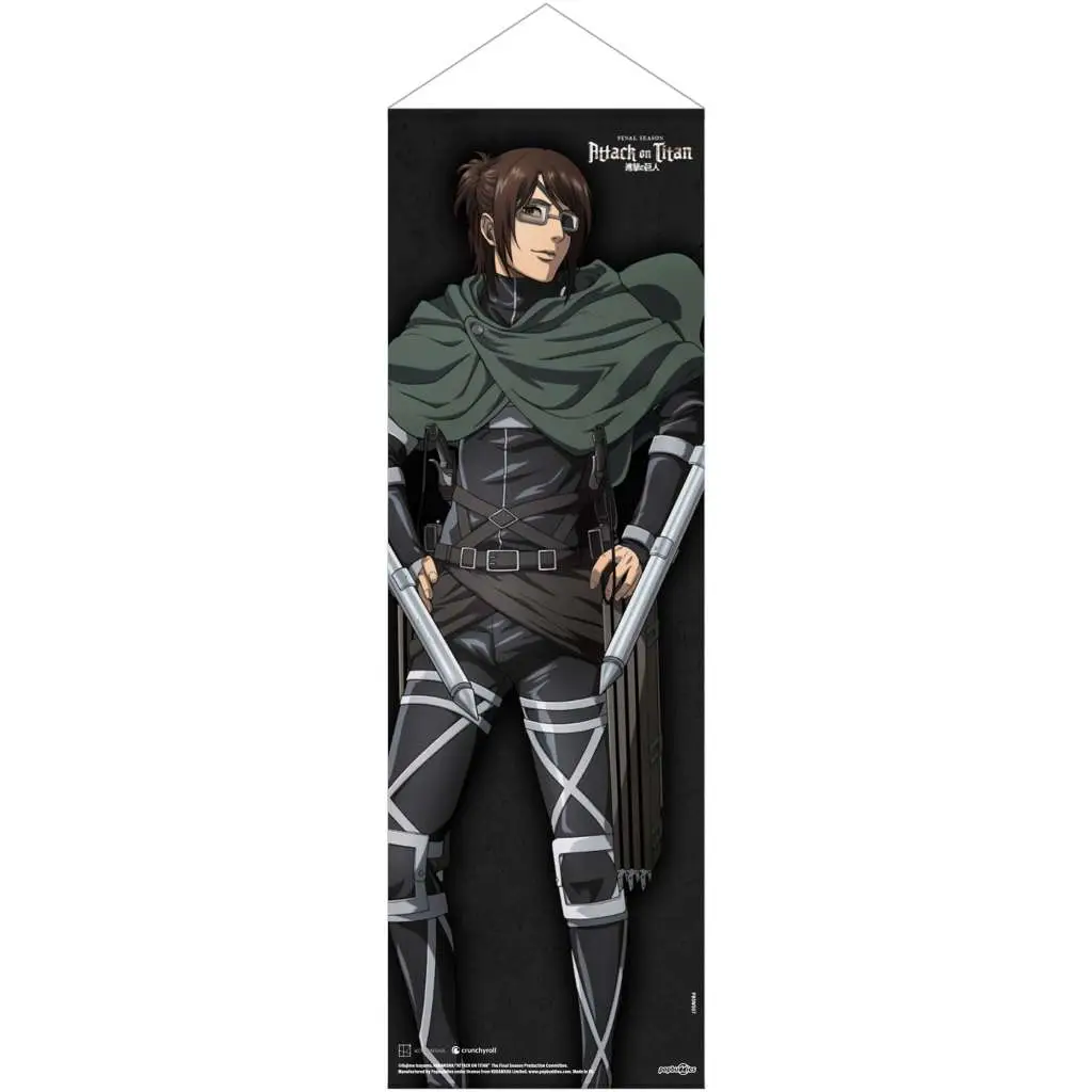 aot final season slim fabric wall scroll hange zoË