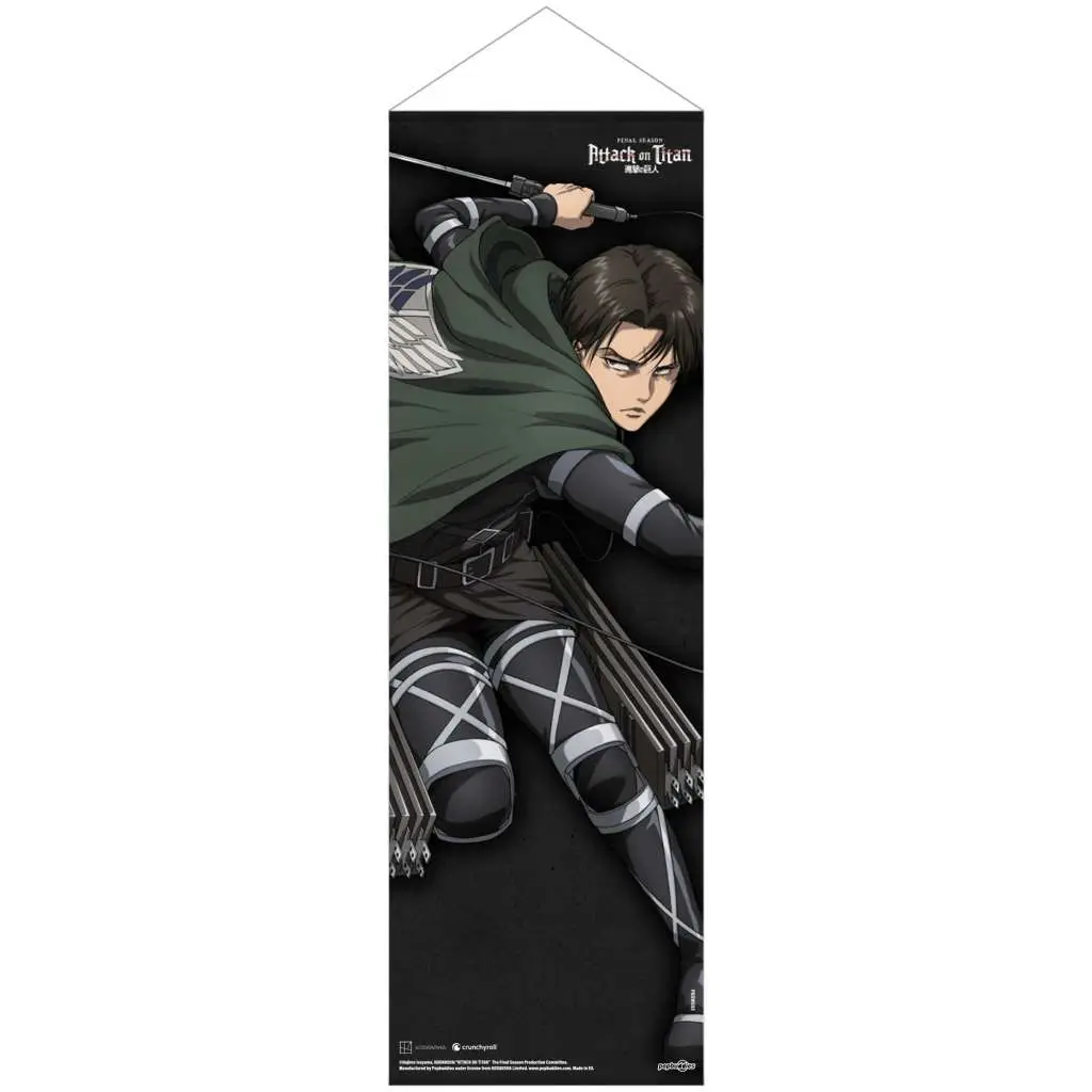 aot slim fabric wall scroll levi