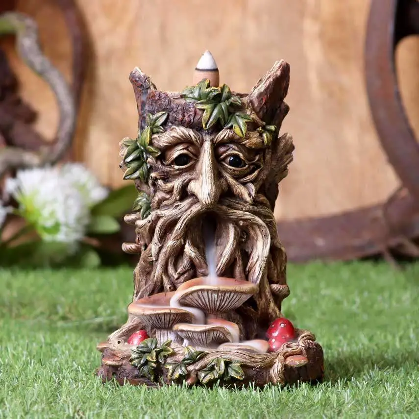 green man the wisest dryad tree spirit backflow incense burner