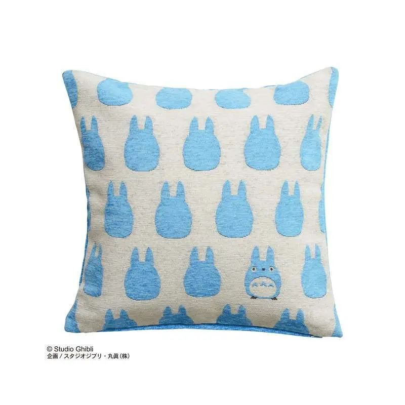 my neighbor totoro silhouette blue nap cushion