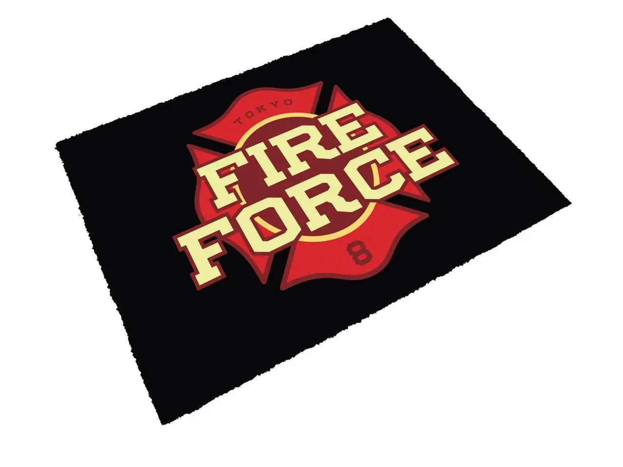 fire force 60x40cm logo black doormat