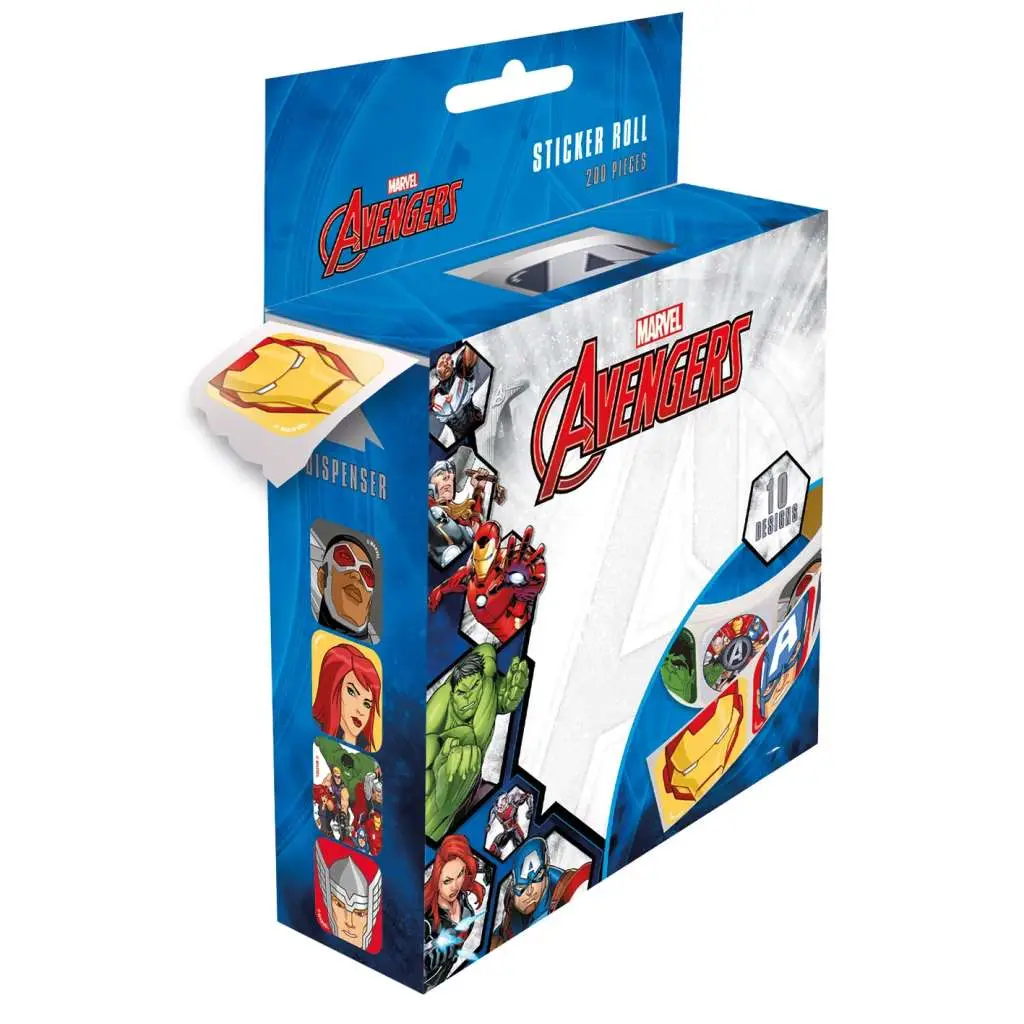 avengers sticker roll box