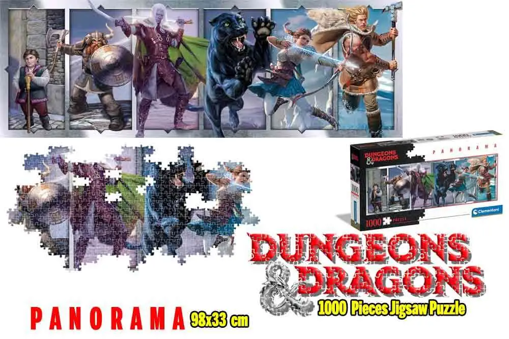 dungeons & dragons puzzle collection - companions of the hall - panorama jigsaw puzzle 1000 pcs