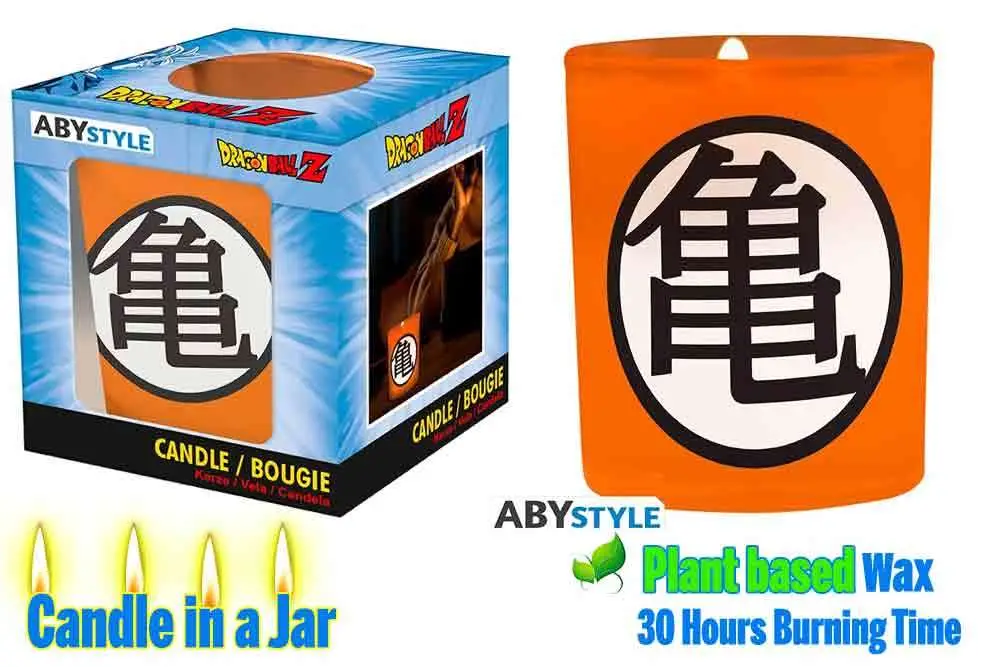 dragon ball kame symbol candle in a jar