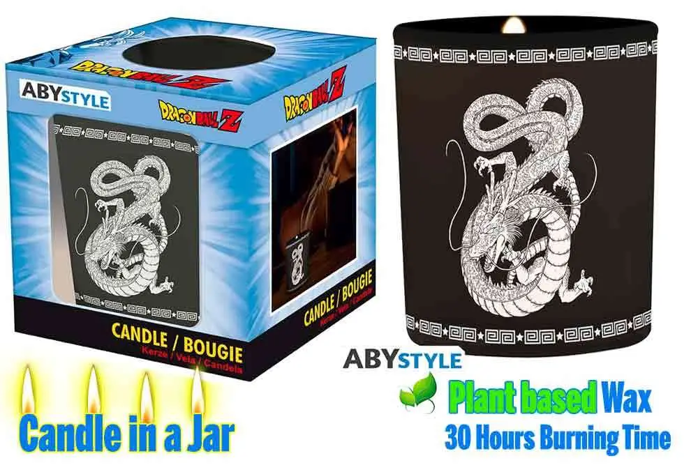dragon ball shenron candle in a jar