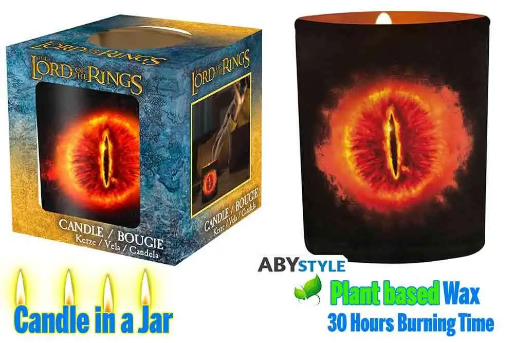 lord of the ring sauron candle in a jar
