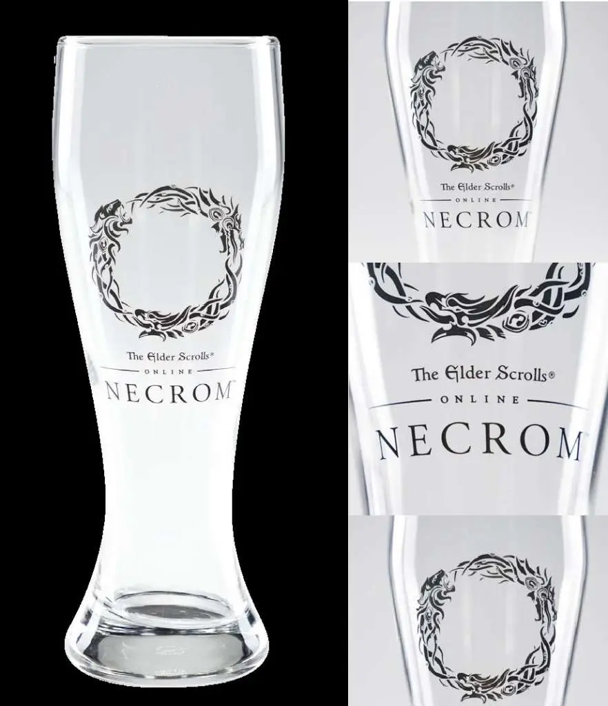the elder scroll pint glass necrom