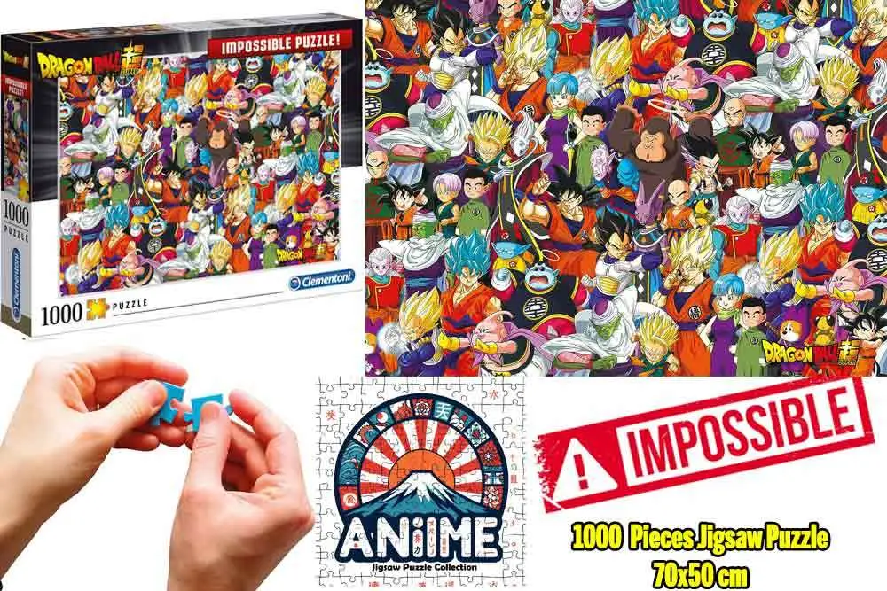 anime puzzle collection - dragon ball super: cast - impossible jigsaw puzzle 1000 pcs
