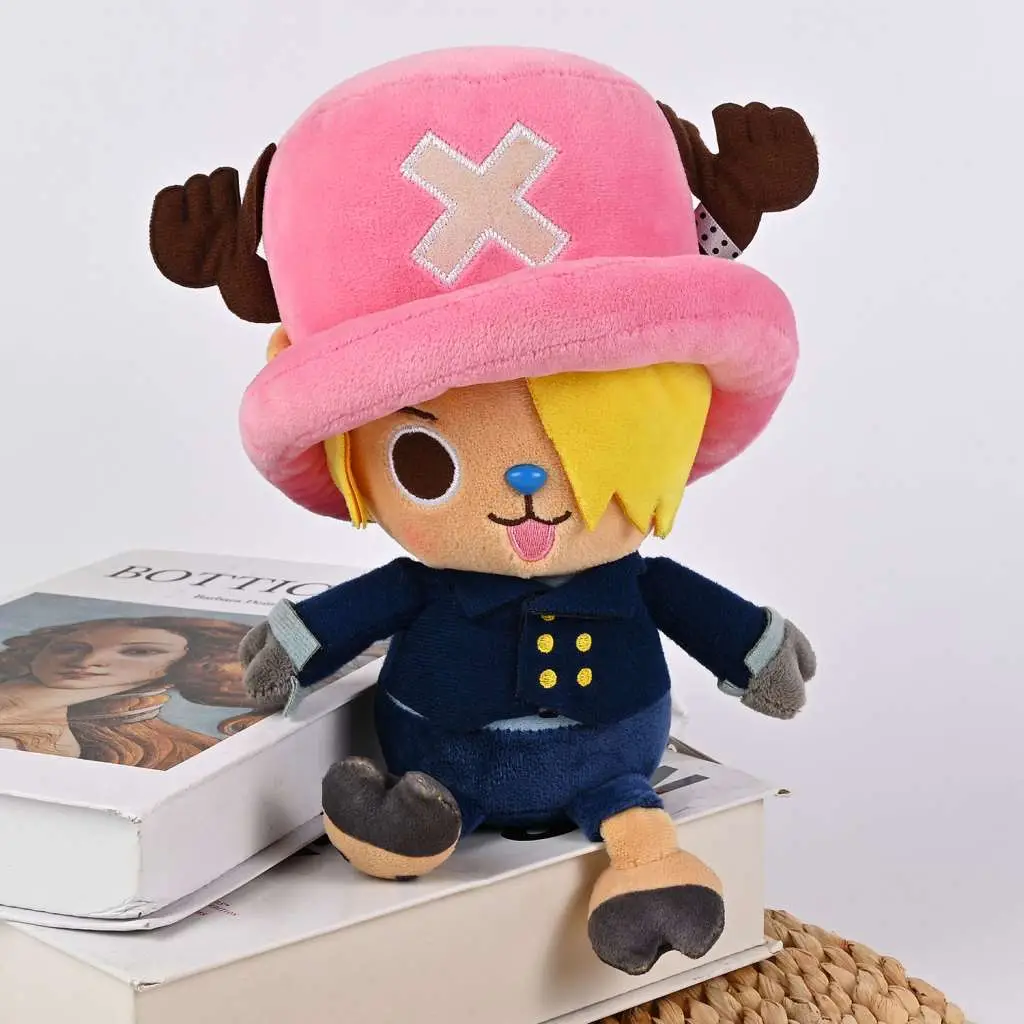 one piece chopper x sanji peluche 20cm