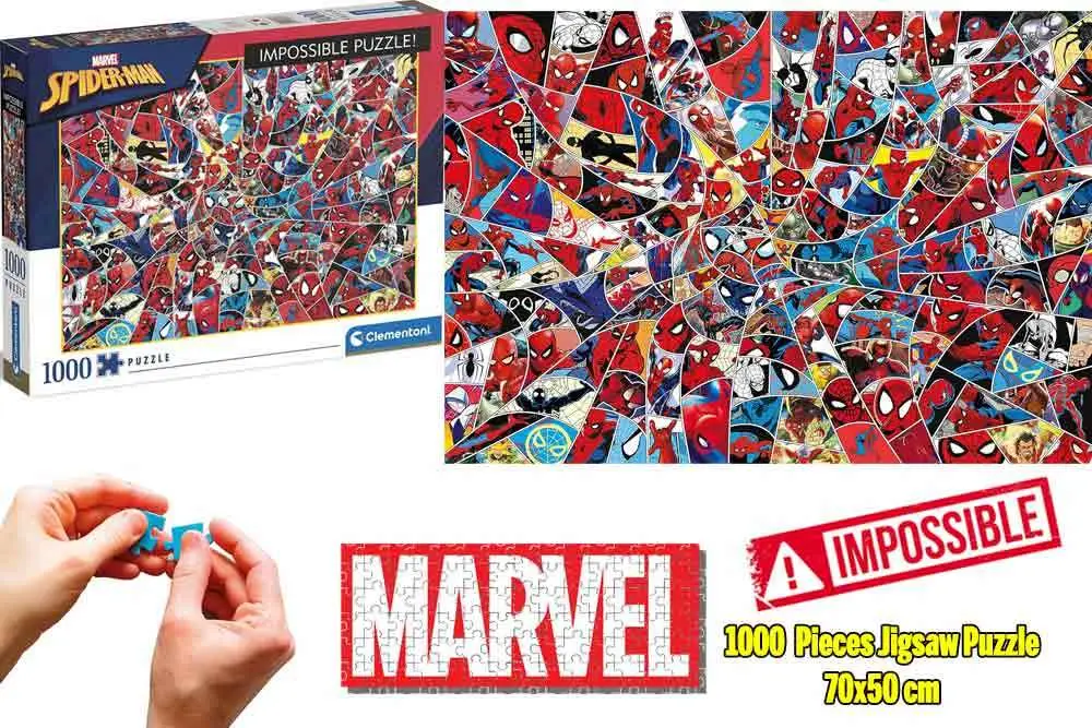 marvel spider-man: the web - impossible jigsaw puzzle 1000 pcs