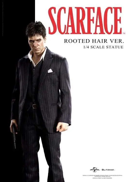 scarface 1/4 rooted superb scale statue