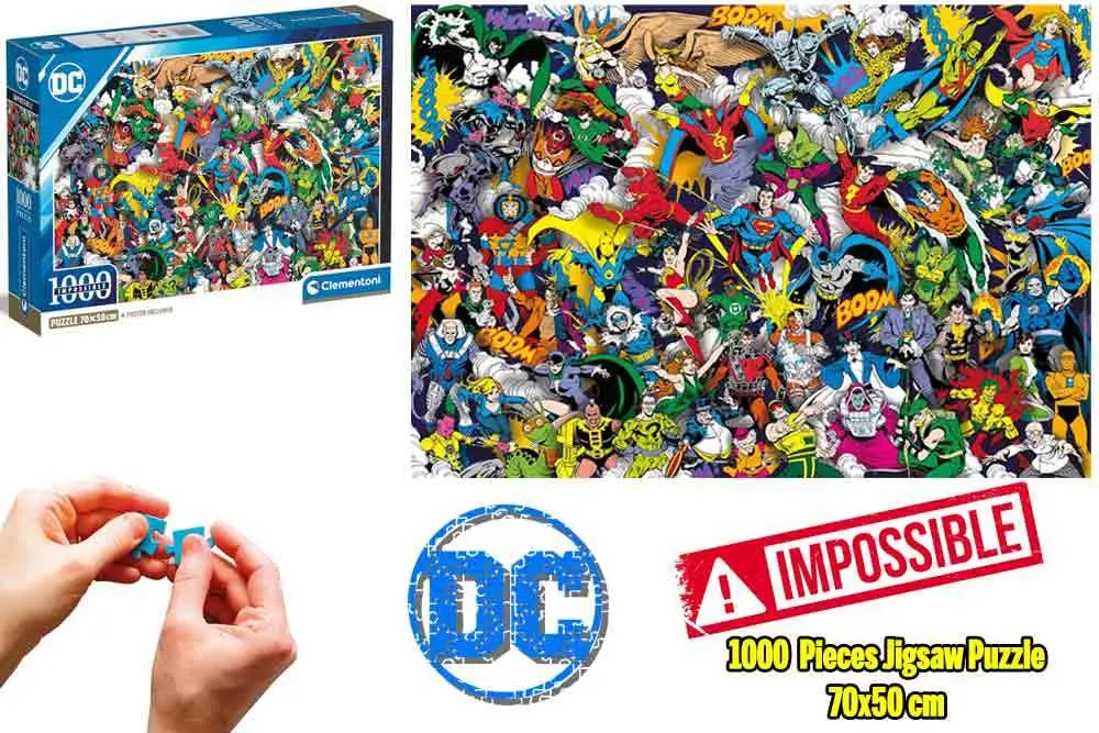 dc comics: silver age - impossible jigsaw puzzle 1000 pcs
