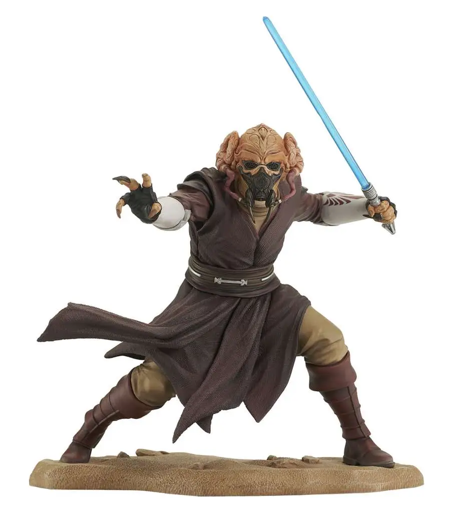 star wars premier coll attack of the clones plo koon statue