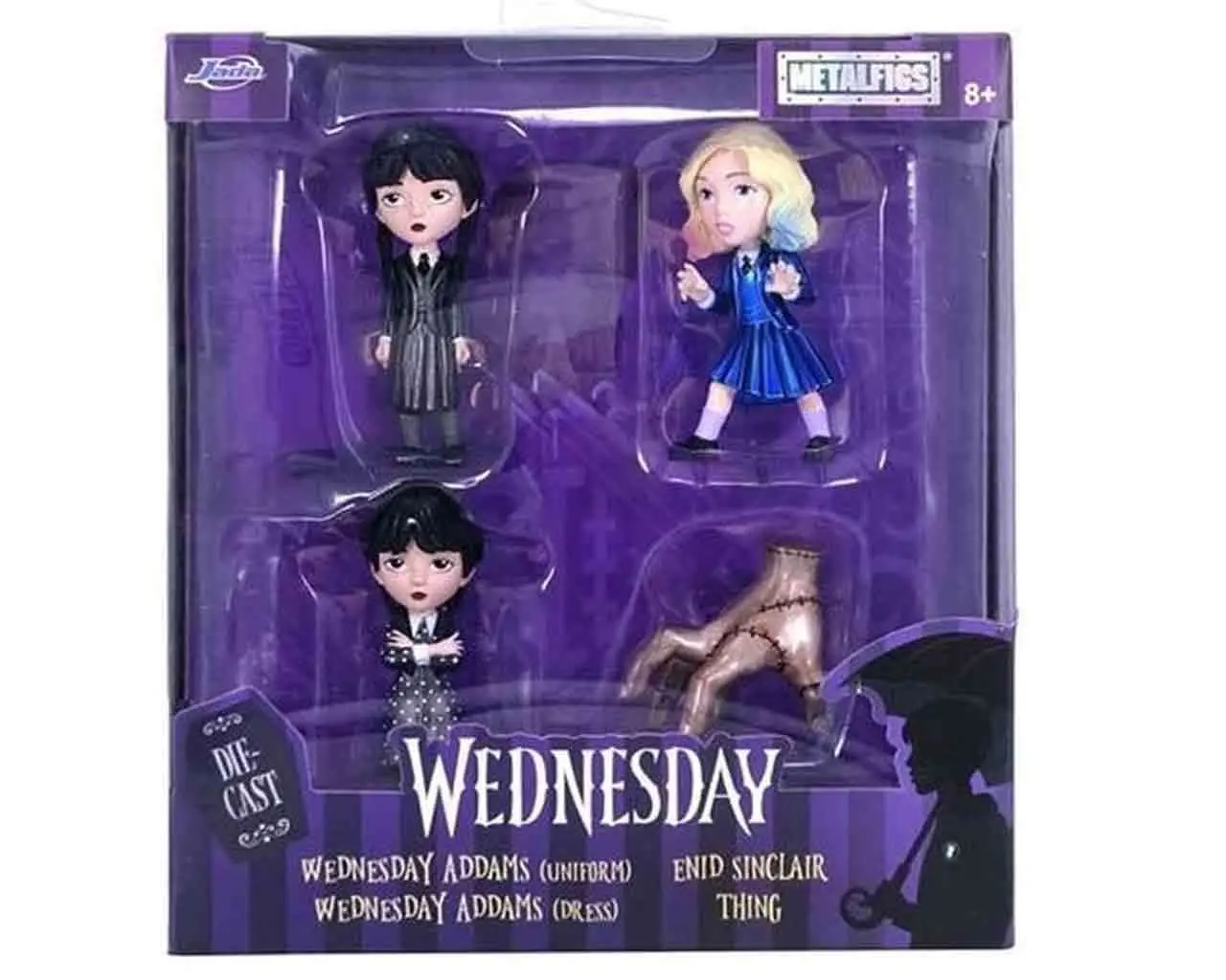 netflix's wednesday - metalfigs gift pack