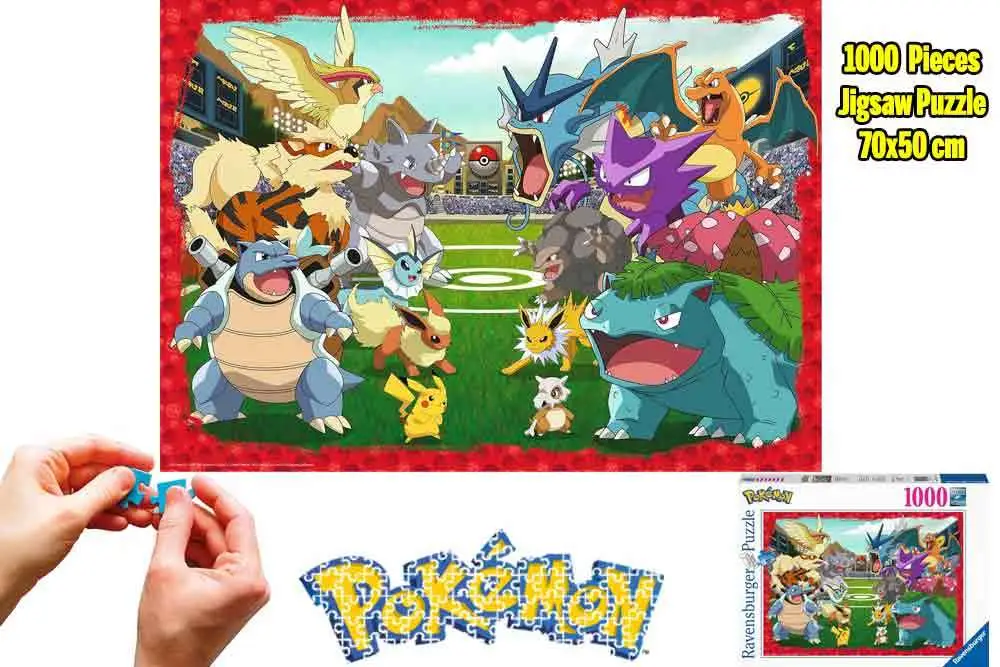 pokemon: stadium battle - jigsaw puzzle 1000 pcs