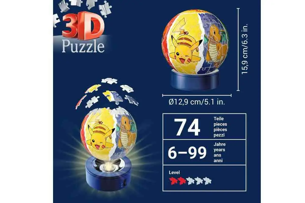 pokemon - 3d jigsaw puzzle nightlamp