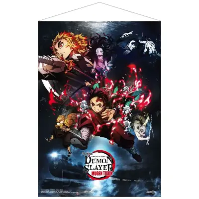 Demon Slayer Mugen Train Key Visual Fabric Wall Scroll
