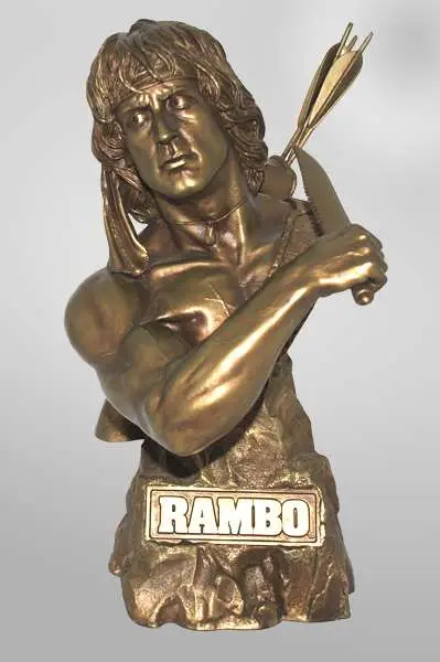 rambo ultra ltd ed faux bronze bust