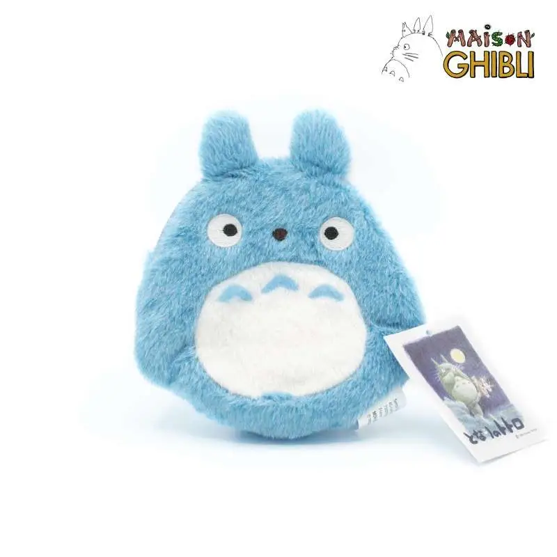 totoro smiling blue purse plush