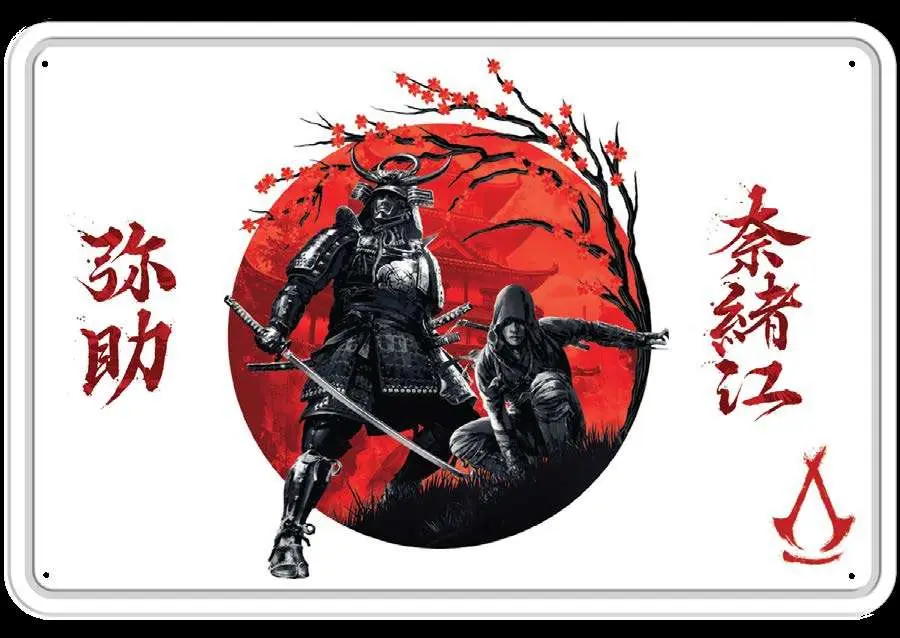 assassins creed shadowsmetal sign blossoms