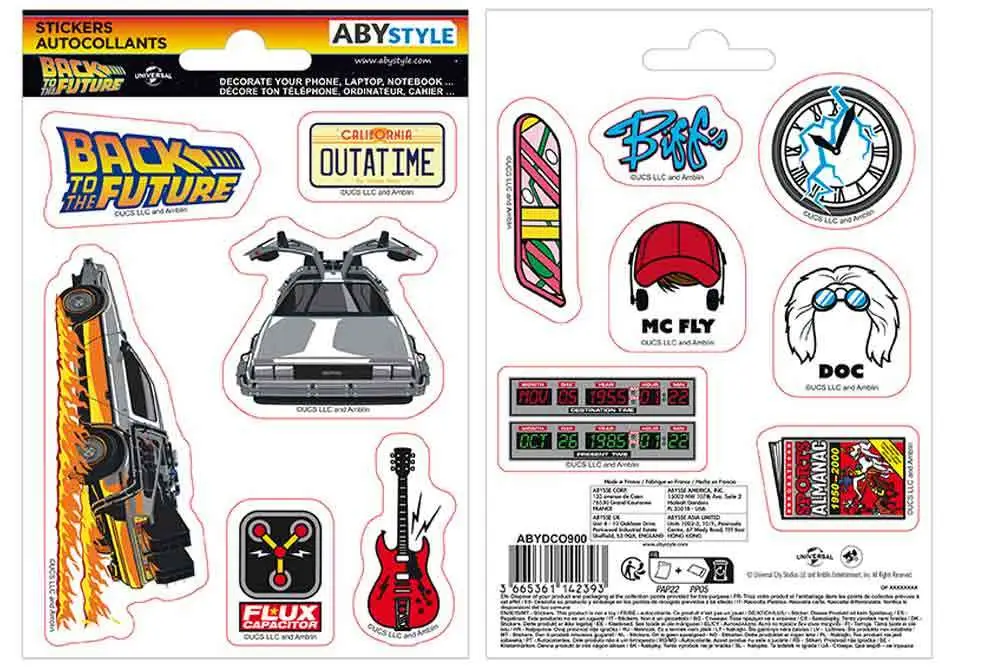 back to the future stickers set