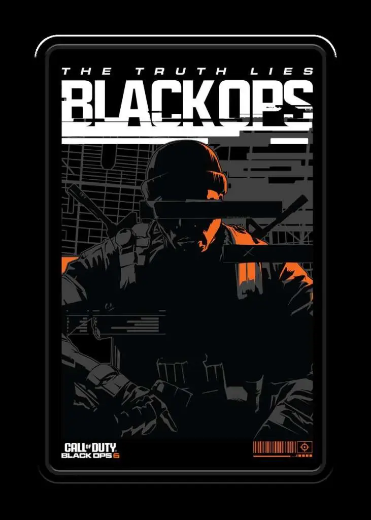 call of duty black ops 6  metal sign black ops 6