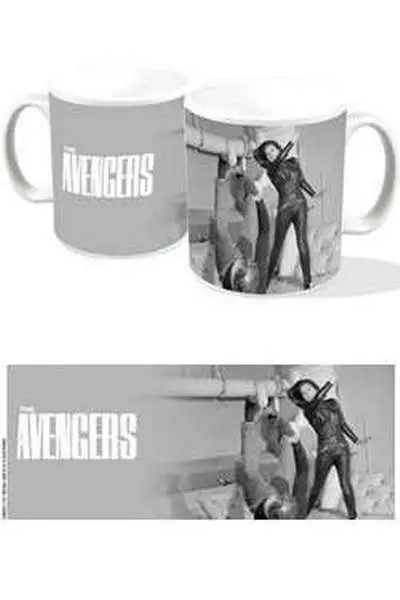 avengers mrs peel in action mug