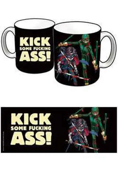 kick ass kick some fucking ass black mug
