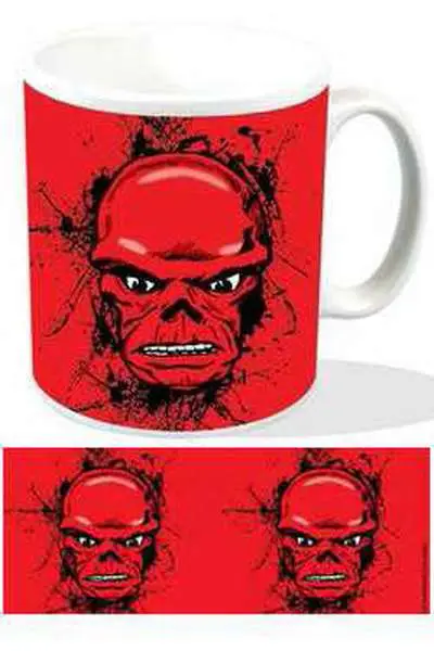 captain america red skull mug