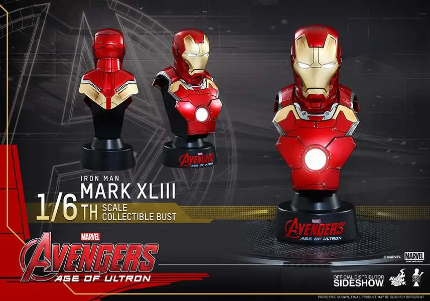 avengers 12" iron man mark 43 aou bust