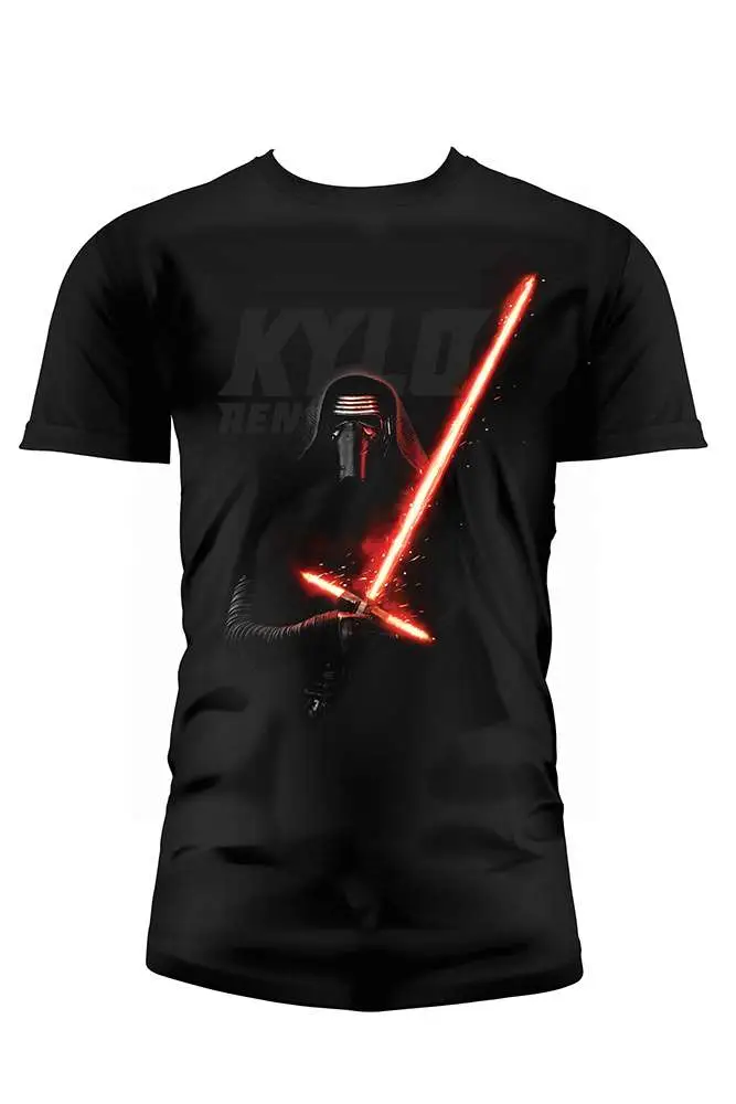 t/s sw ep7 kylo lightsaber blck kids - m