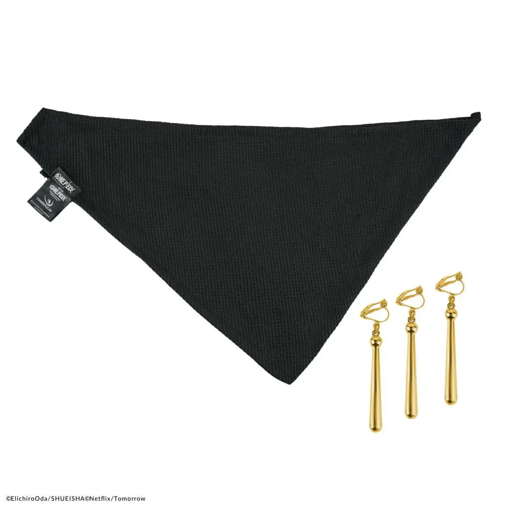 one piece bandana and earrings set