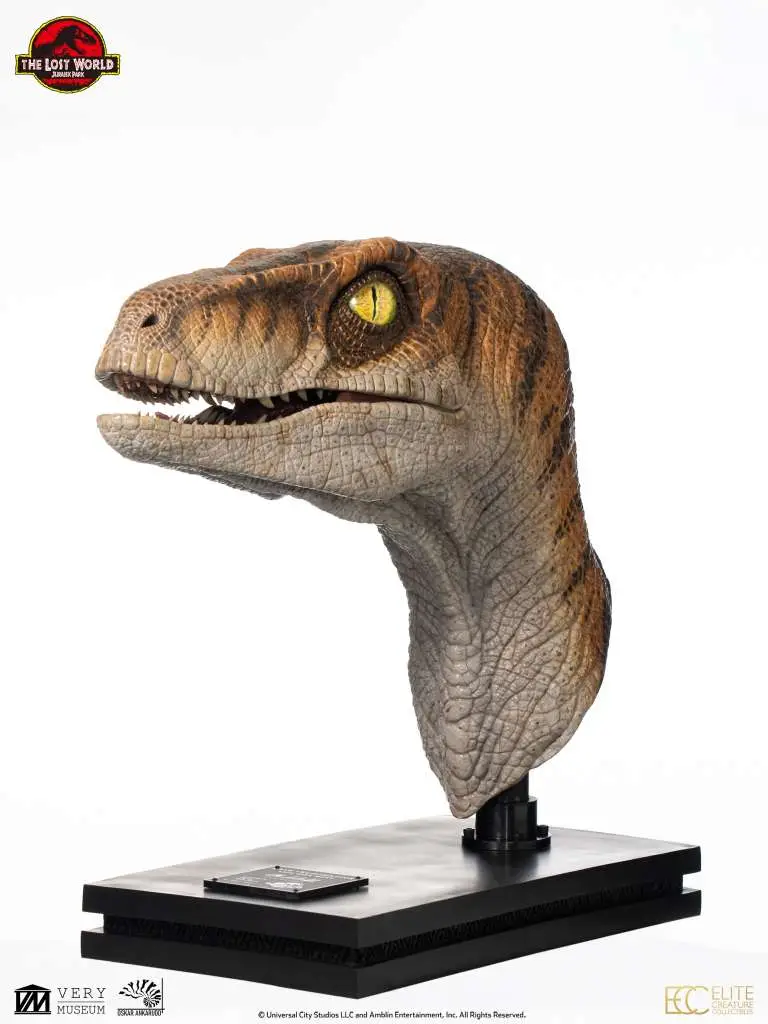 jurassic park the lost world male velociraptor lifesize bust