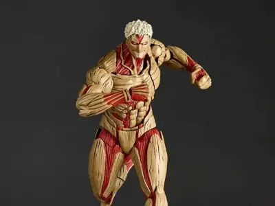 Revoltech A.y. Attack On Titan Armored Titan Action Figure