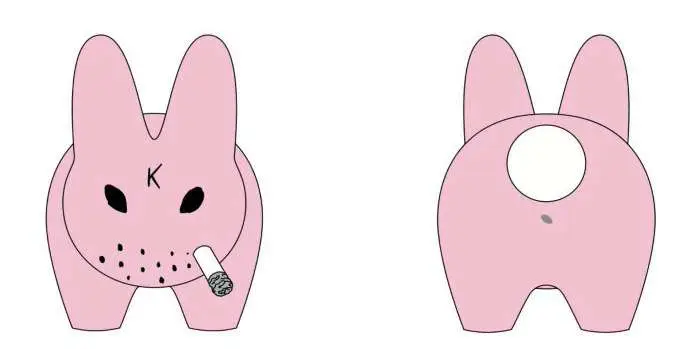 smorkin labbit 10" translucent pink