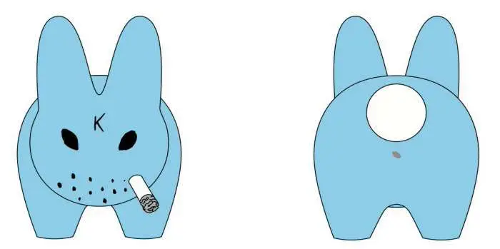 smorkin labbit 10" translucent blue