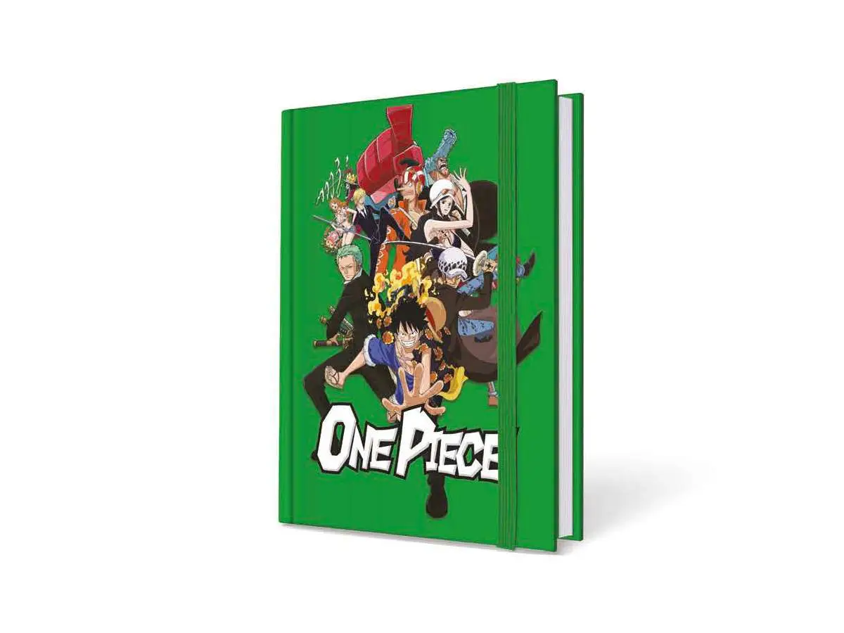 one piece straw hat crew green a5 notebook