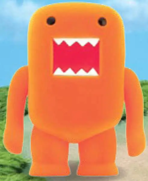 domo 4" orange soda flocked vinyl fig