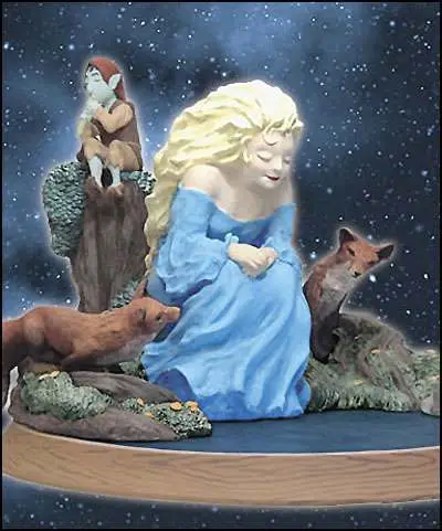 stardust moon star statue