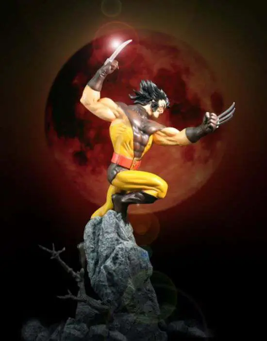 wolverine unmasked action statue