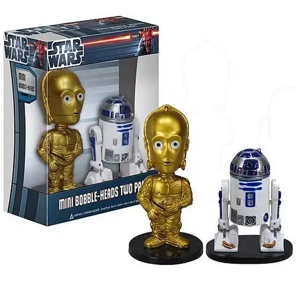 sw c3po & r2d2 2pk mini wacky wobbler