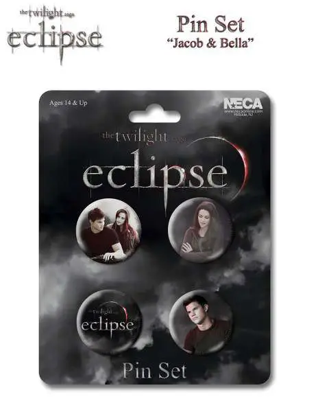 twilight eclipse -pin set jacob & bella-
