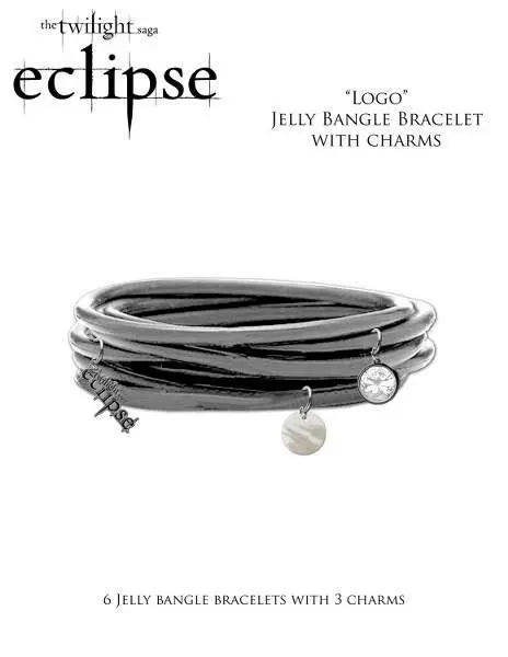 twilight eclipse -bracelet jelly logo-