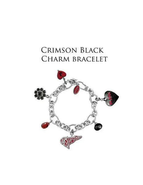 twilight eclipse -bracelet crimson black