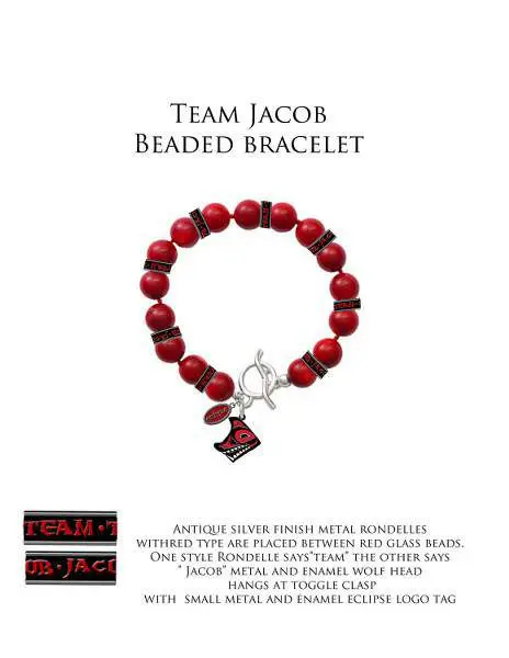 twilight eclipse -bracelet beaded jacob