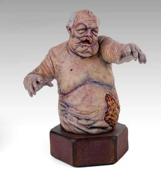 walking dead well walker mini bust