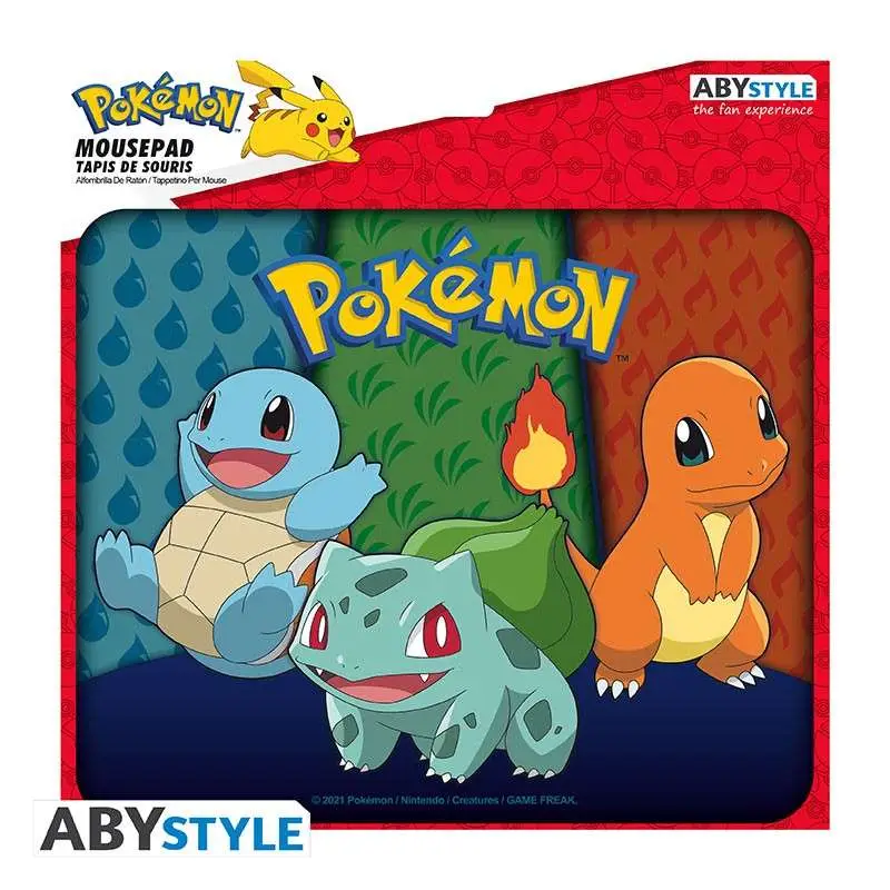 pokemon starters kanto flexible mousepad