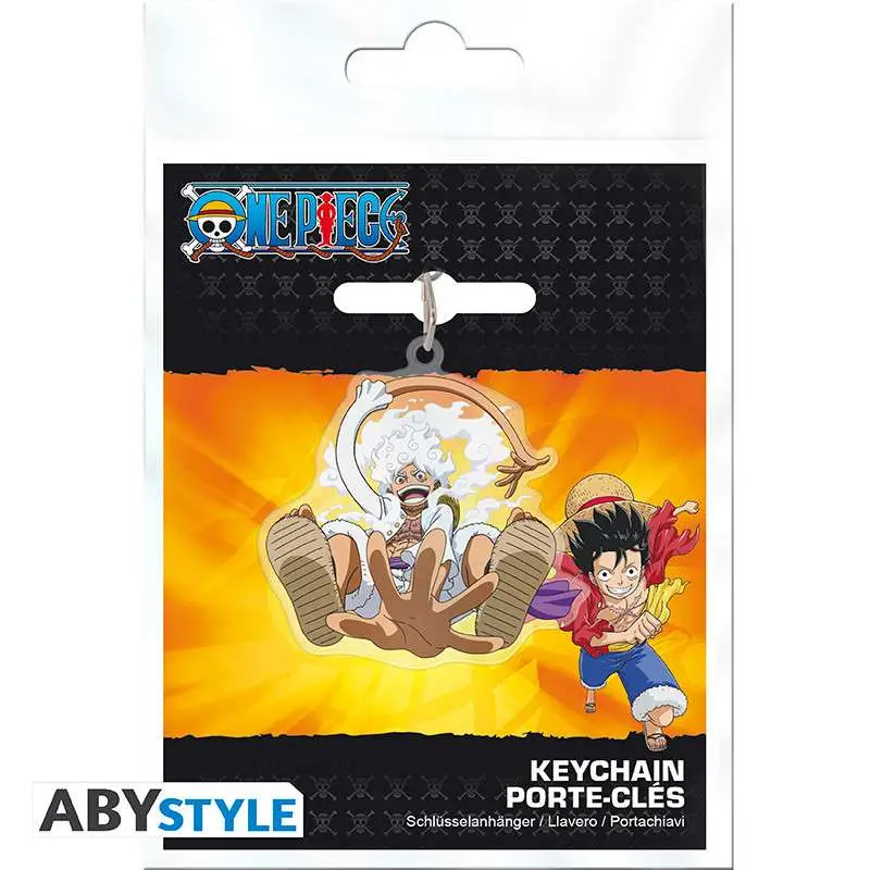 one piece luffy gear 5 acryl keychain