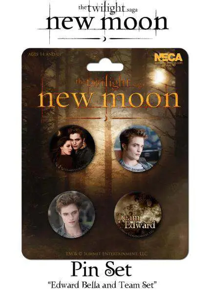 twilight new moon -pin set ed bella team